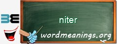 WordMeaning blackboard for niter